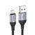 Кабель HOCO X102 USB to Micro 2.4A, 1m, nylon, aluminum connectors, Black 6942007608763 фото