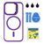 Чохол TPU+PC+Metal Stand Case with MagSafe and Camera Lenses для iPhone 14 Pro Plum 214-03681 фото