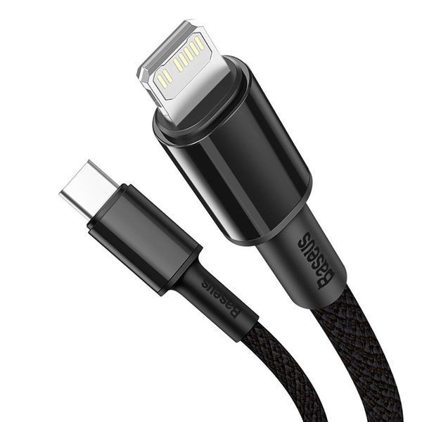 Кабель Baseus High Density Braided Fast Charging Data Cable Type-C to iP PD 20W 1m Black CATLGD-01 фото