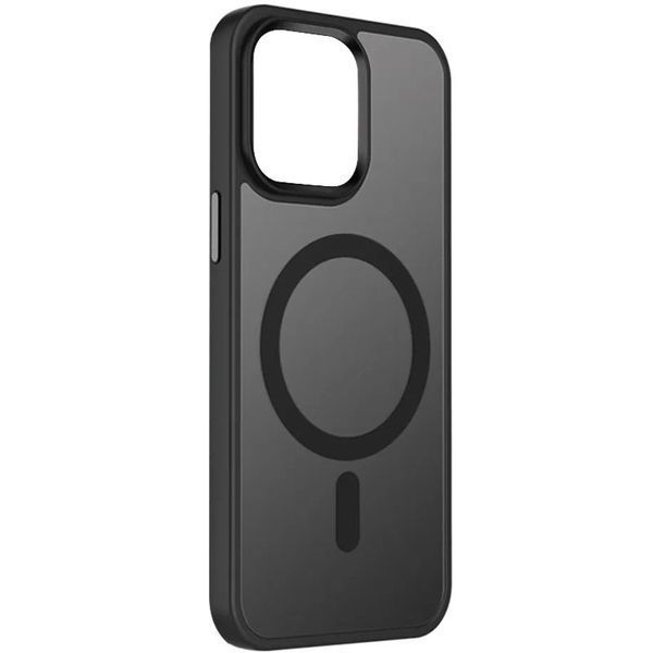TPU+PC чохол Metal Buttons with MagSafe Colorful для Apple iPhone 13 (6.1") Black 555-03075 фото