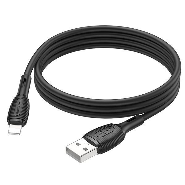 Кабель BOROFONE BX86 Advantage silicone charging data cable for iP Black 6974443388787 фото