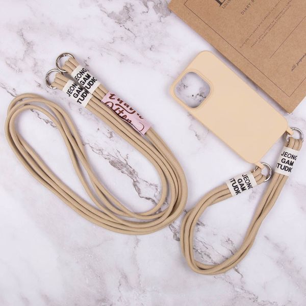 Чехол TPU two straps California для iPhone 13 Beige 208-05654 фото