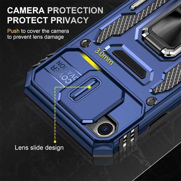 Ударостійкий чохол Camshield Army Ring для Apple iPhone 7 / 8 / SE (2020) (4.7") Navy Blue 777-05041 фото