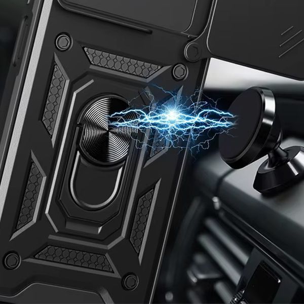 Ударопрочный чехол Camshield Serge Ring для Xiaomi Redmi 13 4G / Poco M6 4G Black 777-04361 фото