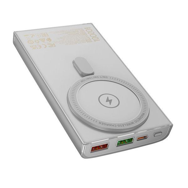 Power Bank Hoco Q22 22.5W+PD20W Taurus magnetic digital display 10000mAh Білий 656-01460 фото