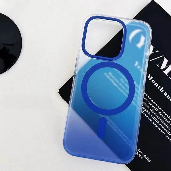 Чохол TPU+PC Phantom with MagSafe для Apple iPhone 15 Pro Max (6.7") Blue 555-02975 фото