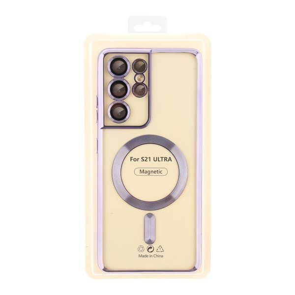 Чохол Wave TPU Metallic with Magsafe для Samsung Galaxy S21 Ultra (G998) Silver 555-00169 фото