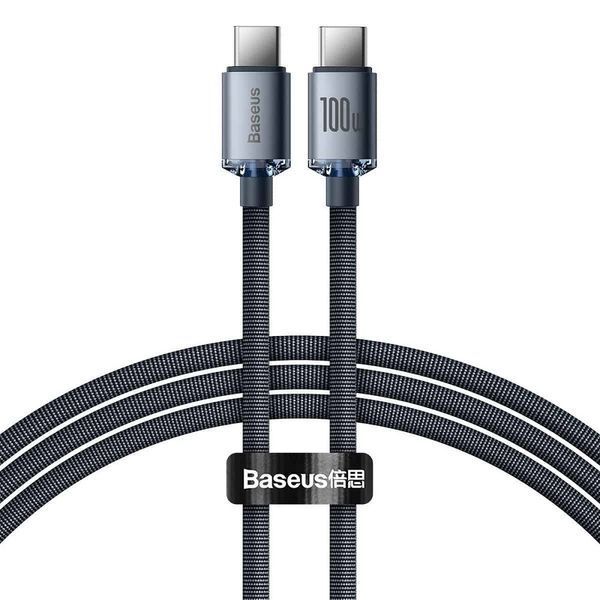 Кабель Baseus Crystal Shine Series Fast Charging Data Cable Type-C to Type-C 100W 1.2m Black CAJY000601 фото