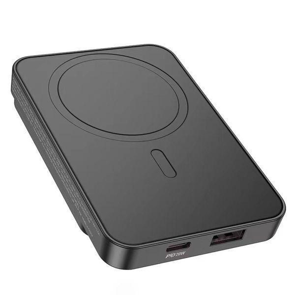 Power Bank Hoco DB41 River magnetic Wireless charging 10000mAh Чорний 656-01437 фото
