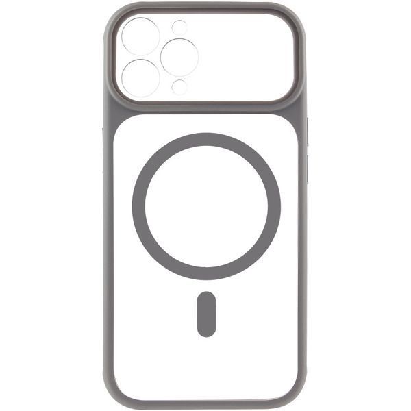 Чехол TPU+PC GETMAN Moon Clear with MagSafe для Apple iPhone 12 Pro (6.1") Grey 656-08452 фото