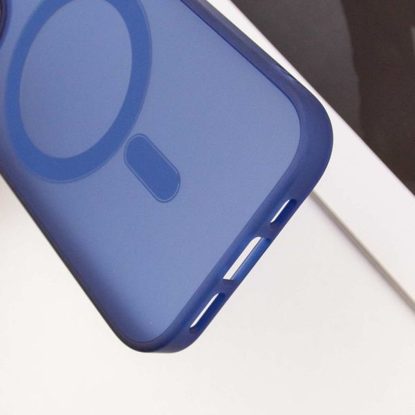 Чехол TPU+PC Lily with MagSafe для Apple iPhone 15 (6.1") Deep Navy 214-03585 фото