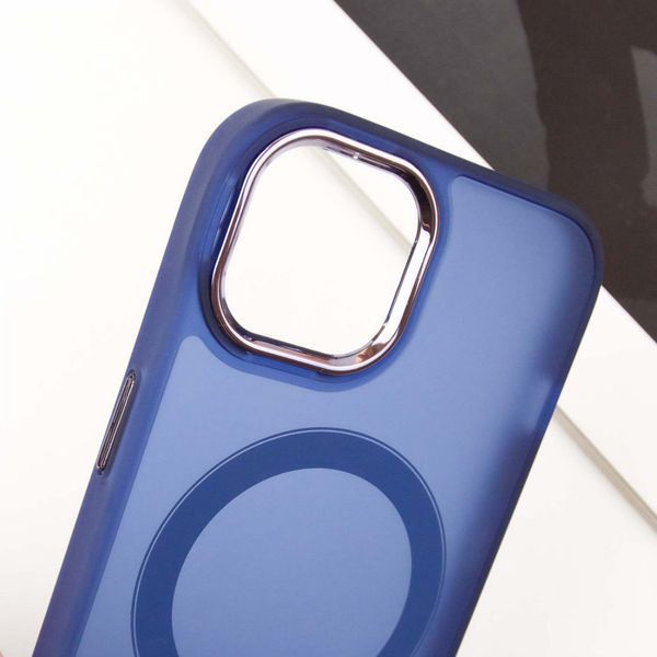 Чехол TPU+PC Lily with MagSafe для Apple iPhone 15 (6.1") Deep Navy 214-03585 фото