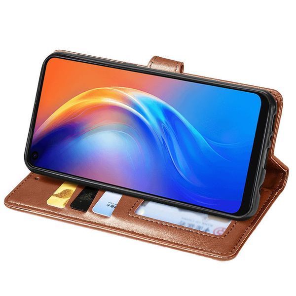 Кожаный чехол-книжка GETMAN Gallant (PU) для Samsung Galaxy A06 Brown 777-06207 фото