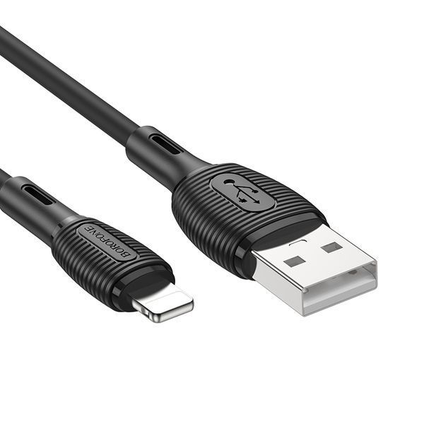 Кабель BOROFONE BX86 Advantage silicone charging data cable for iP Black 6974443388787 фото