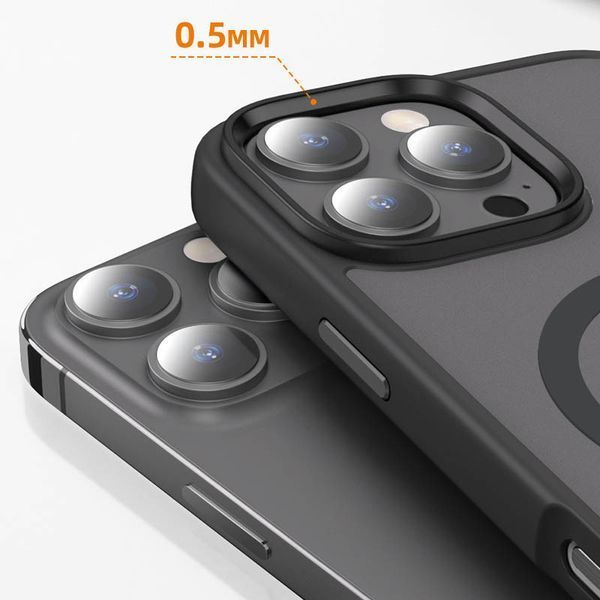 TPU+PC чохол Metal Buttons with MagSafe Colorful для Apple iPhone 16 Pro (6.3") Black 555-03025 фото