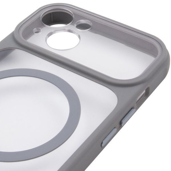 Чохол TPU+PC GETMAN Moon Clear with MagSafe для Apple iPhone 14 (6.1") Grey 656-08402 фото