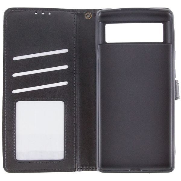 Шкіряний чохол-книжка GETMAN Gallant (PU) для Google Pixel 6a Black 777-06357 фото