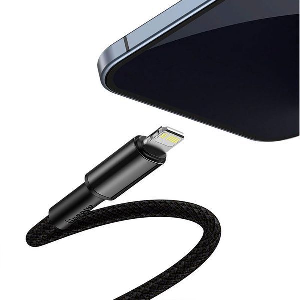 Кабель Baseus High Density Braided Fast Charging Data Cable Type-C to iP PD 20W 1m Black CATLGD-01 фото