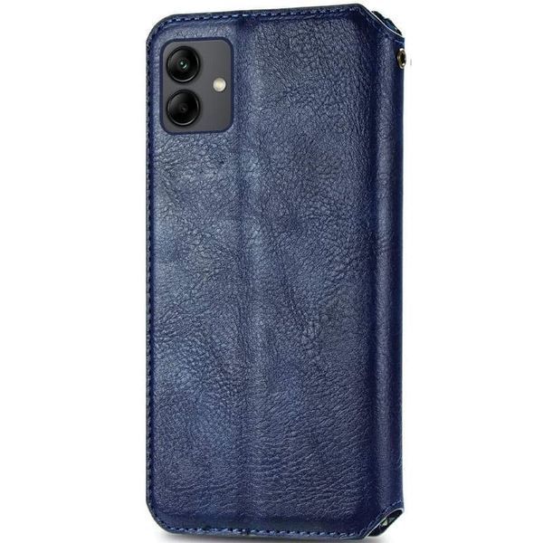 Шкіряний чохол-книжка GETMAN Cubic для Samsung Galaxy A04 Синій 555-01880 фото