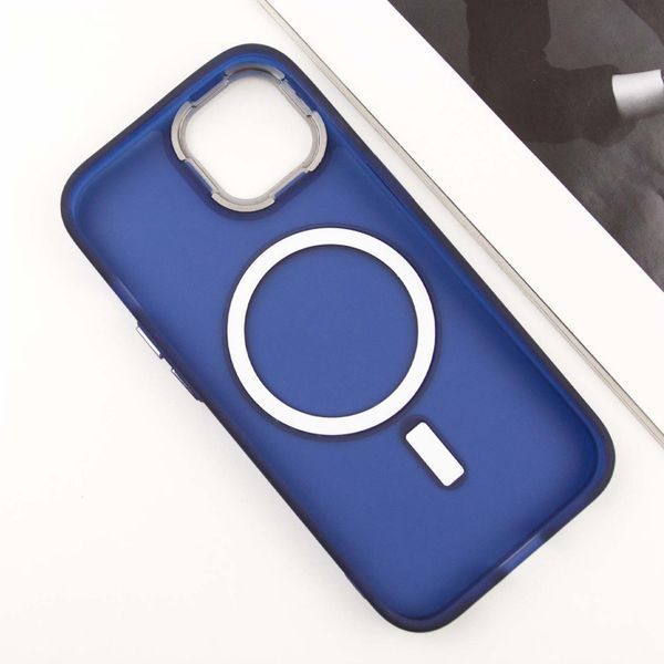 Чехол TPU+PC Lily with MagSafe для Apple iPhone 15 (6.1") Deep Navy 214-03585 фото