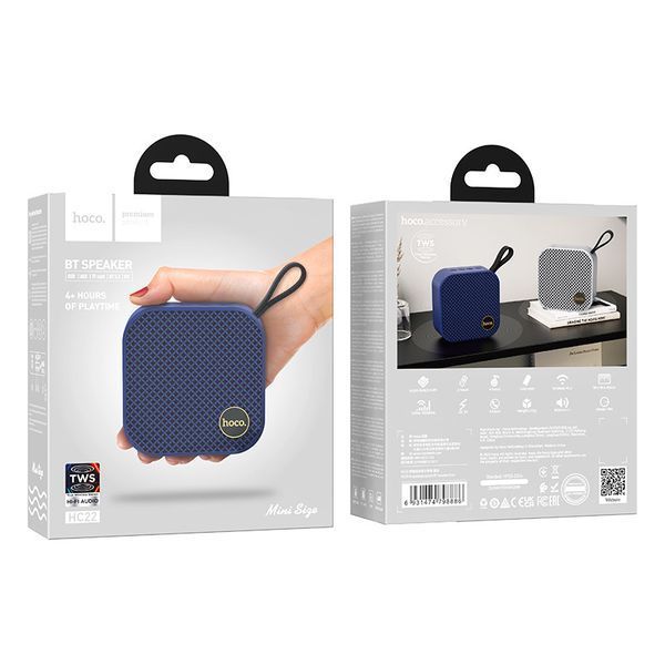 Портативная колонка HOCO HC22 Auspicious sports BT speaker, 5W, Blue 6931474798886 фото
