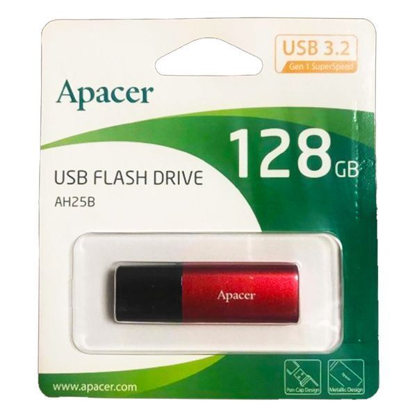 Флеш-накопичувач Apacer USB 3.2 Gen 1 AH25B 128Gb Red AP128GAH25BR-1 фото