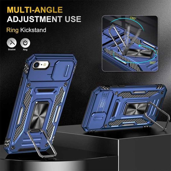 Ударостійкий чохол Camshield Army Ring для Apple iPhone 7 / 8 / SE (2020) (4.7") Navy Blue 777-05041 фото