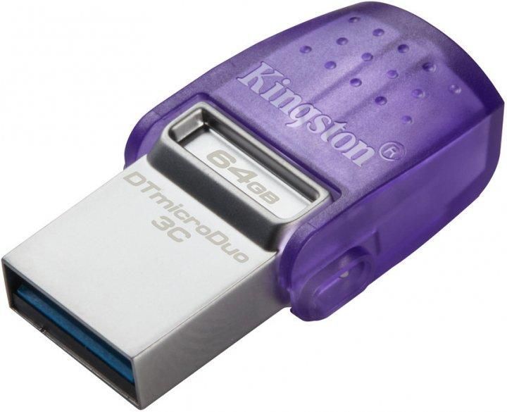 Флеш-накопитель Kingston USB 3.2 DT microDuo 3C 64GB (Type-A/Type-C) (200Mb/s) DTDUO3CG3/64GB фото