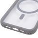Чохол TPU+PC GETMAN Moon Clear with MagSafe для Apple iPhone 14 (6.1") Grey 656-08402 фото 4