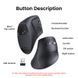 Манипулятор мышь бездротова UGREEN MU008 Multi-mode Vertical Mouse Black UGR-25444 фото 10