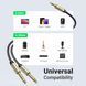 Аудіокабель UGREEN 3.5mm TRS to Dual 6.35mm TS Audio Cable 1m (Gray) UGR-10613 фото 7