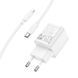 Сетевое зарядное устройство с кабелем HOCO C147A Charm PD20W+QC3.0 charger set (C to iP)(EU) White 6942007630283 фото 6
