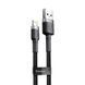 Дата кабель Baseus Cafule USB to Lightning 1.5A (2m) (CALKLF-C) Серый / Черный ILSO-00000038235-3 фото