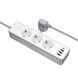 Сетевой удлинитель BOROFONE BAC9 Power 3-position socket(PD20W/1C3A)(EU/GER)(L=3M) White 656-03207 фото 2
