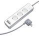 Сетевой удлинитель BOROFONE BAC9 Power 3-position socket(PD20W/1C3A)(EU/GER)(L=3M) White 656-03207 фото 4