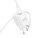 Сетевое зарядное устройство с кабелем HOCO C147A Charm PD20W+QC3.0 charger set (C to iP)(EU) White 6942007630283 фото 4
