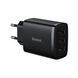 Мережевий зарядний пристрій Baseus Compact Charger 3U 17W EU Black CCXJ020101 фото 1