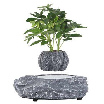 Магнитный левитирующий горшок для растений HCNT Magnetic Levitating Pot M5B-P Grey 656-03259 фото