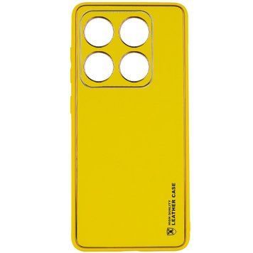 Кожаный чехол Xshield для Xiaomi 14 Желтый / Yellow ILSO-00000069361-3 фото