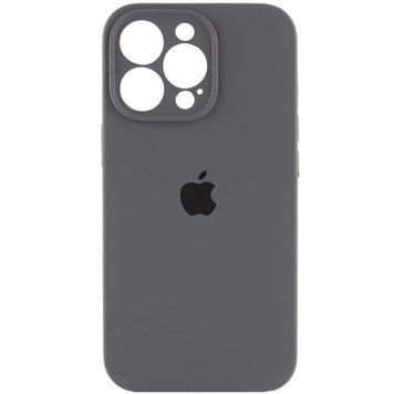 Силиконовый чехол с закрытой камерой для iPhone 15 Pro Max Dark Grey 666-01129 фото