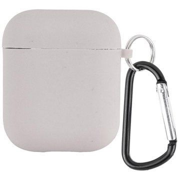 Силиконовый футляр с микрофиброй для наушников Airpods 1/2 Stone 203-00223 фото