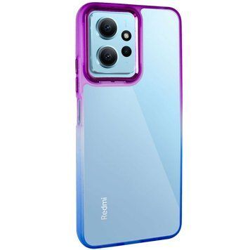 Чехол TPU+PC Fresh sip series для Xiaomi Redmi Note 12 4G Синий / Фиолетовый 777-06608 фото