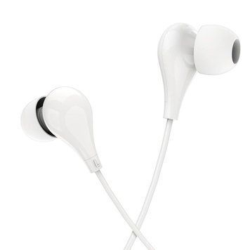 Навушники BOROFONE BM24 Milo universal earphones with mic White 656-01665 фото