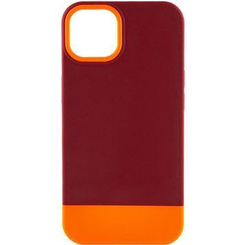 Чехол TPU+PC Bichromatic для Apple iPhone 12 Pro / 12 (6.1") Brown burgundy / Orange 555-03958 фото