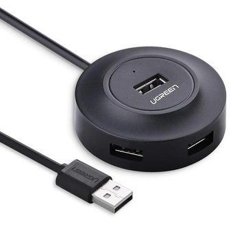 USB-хаб UGREEN USB 2.0 Hub 4 Ports 1m (Black) UGR-20277 фото