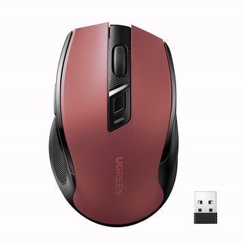 Манипулятор мышь бездротова UGREEN MU006 Ergonomic Wireless Mouse Red UGR-25752 фото