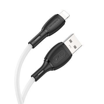 Кабель BOROFONE BX86 Advantage silicone charging data cable for iP White 6974443388794 фото