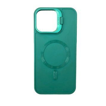 Силиконовый чехол с MagSafe для iPhone 15 Plus Dark Green 777-01395 фото