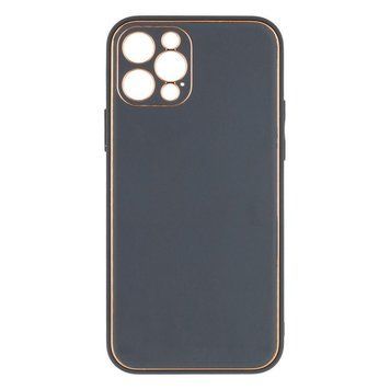 Чохол Leather Gold with Frame для iPhone 12 Pro Grey 207-00363 фото