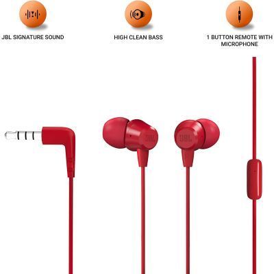Наушники JBL C50 HI Red (JBLC50HIRED) JBLC50HIRED фото